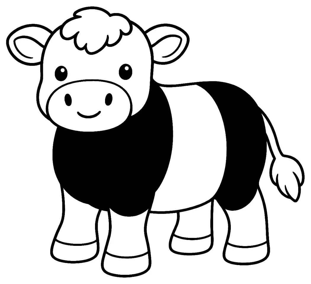 Coloriage de BueLingo : dessin au trait noir à colorier