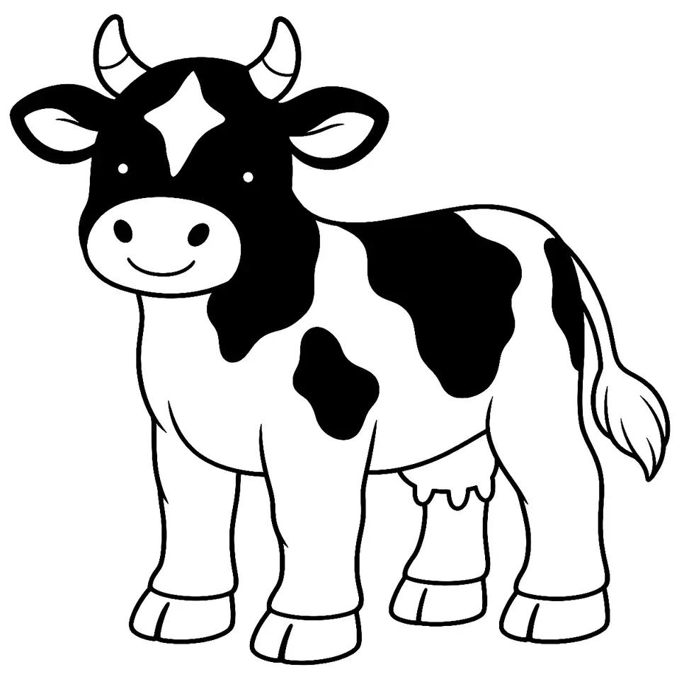 Coloriage de Burlina : dessin au trait noir à colorier