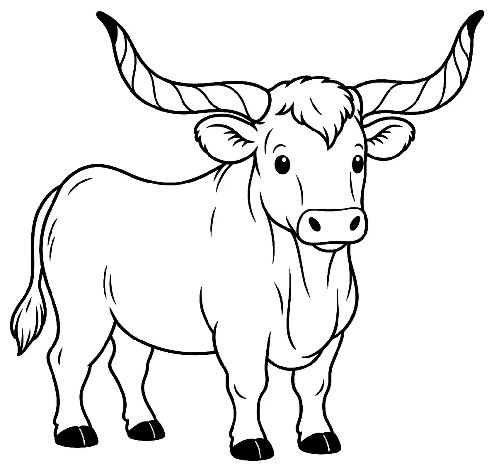 Coloriage de Cachena : dessin au trait noir à colorier