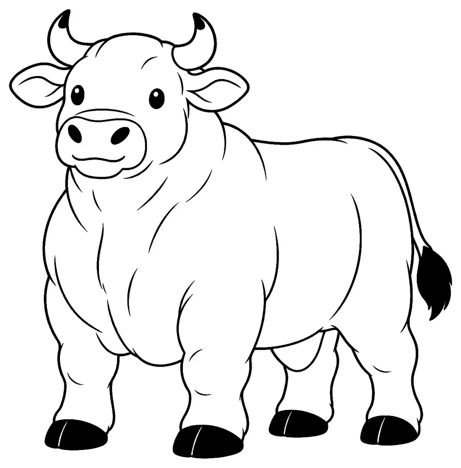 Coloriage de Calvana : dessin au trait noir à colorier