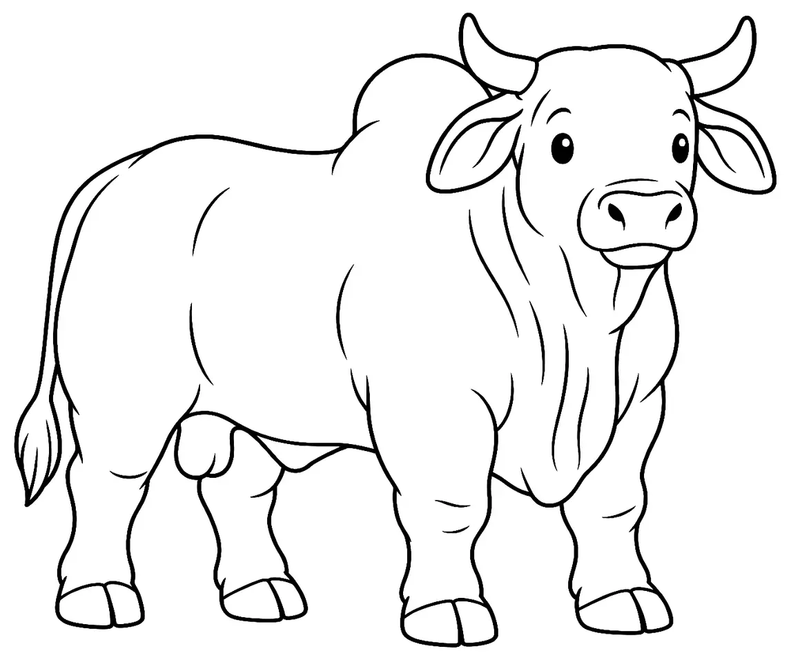 Coloriage de Canchim : dessin au trait noir à colorier