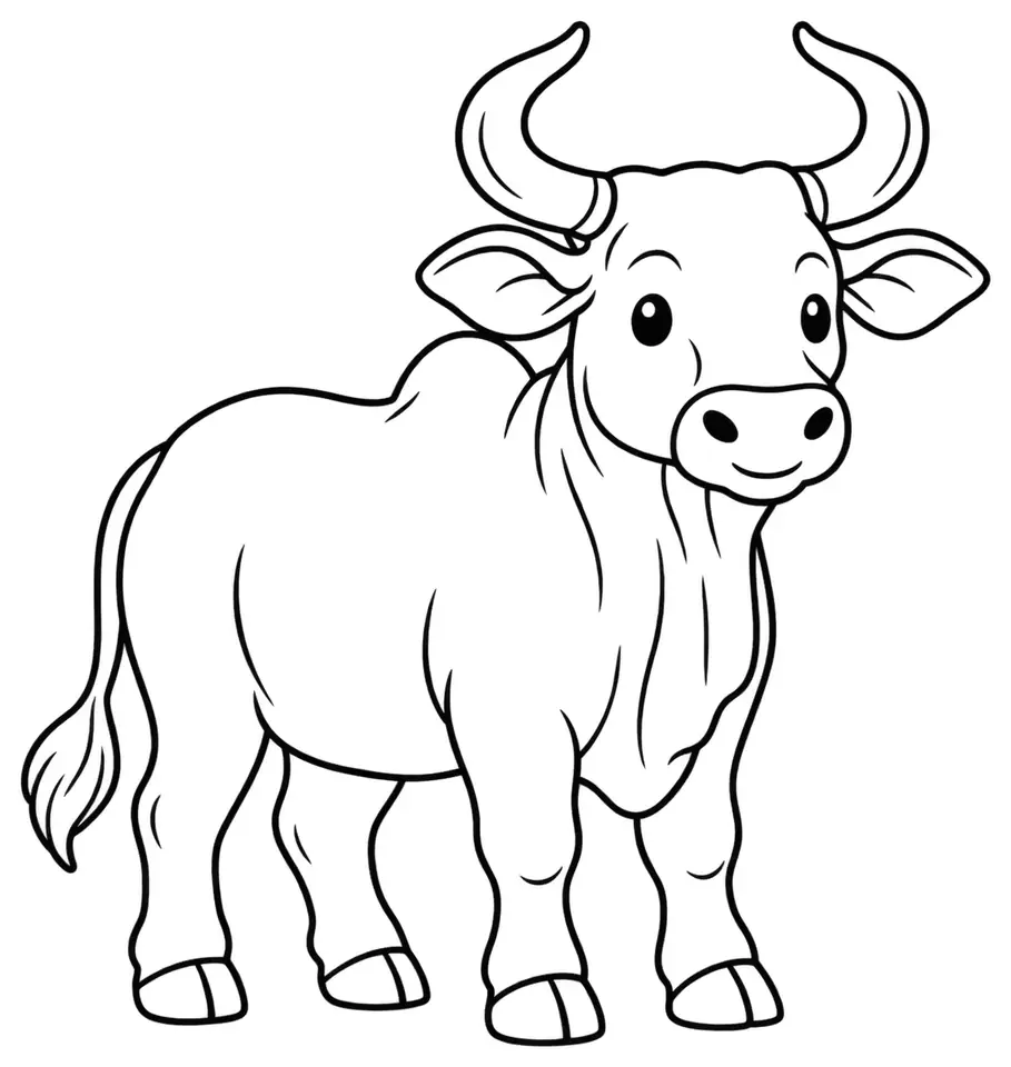 Coloriage de Créole : dessin au trait noir à colorier