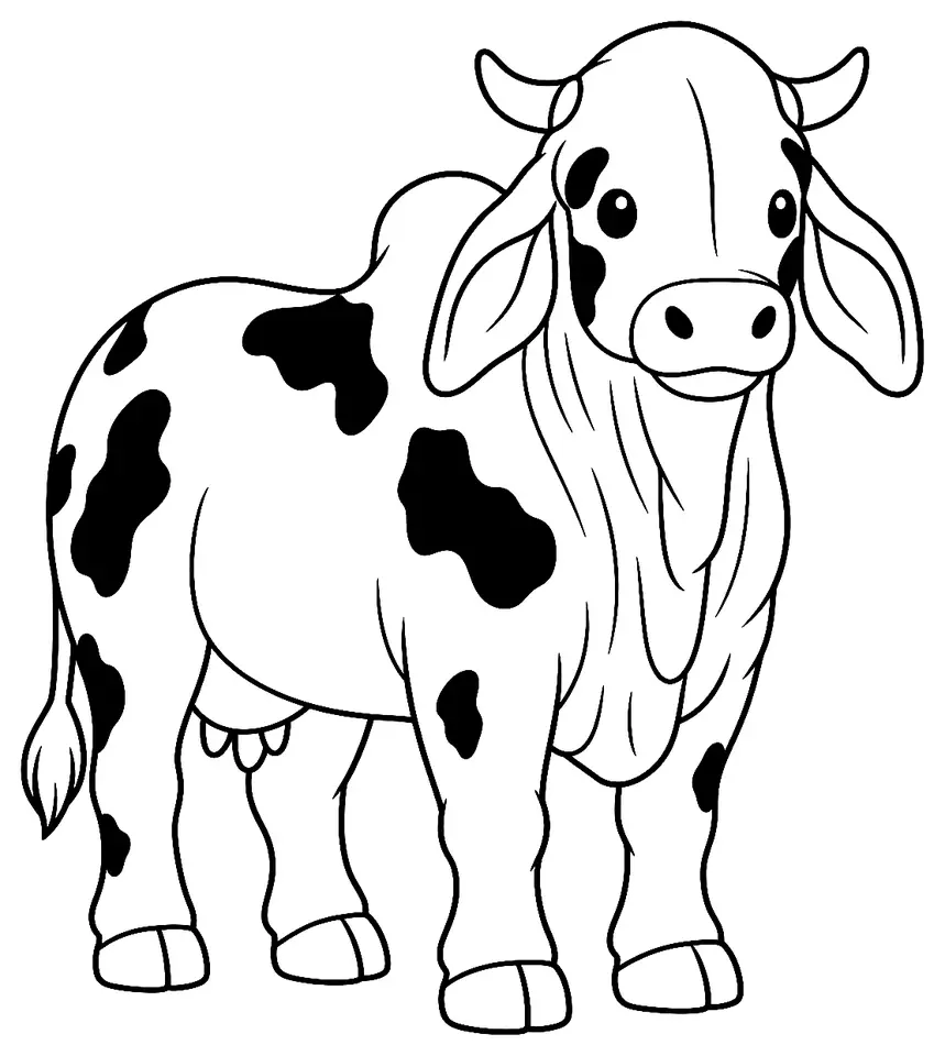 Coloriage de Deoni : dessin au trait noir à colorier