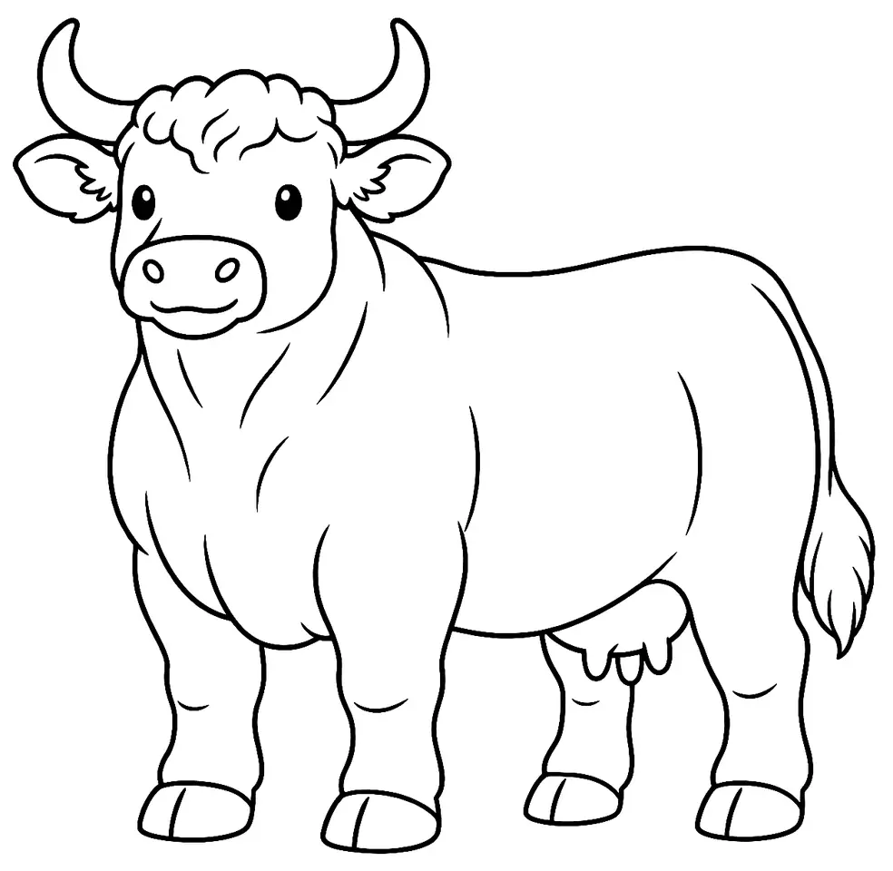 Coloriage de Devon : dessin au trait noir à colorier