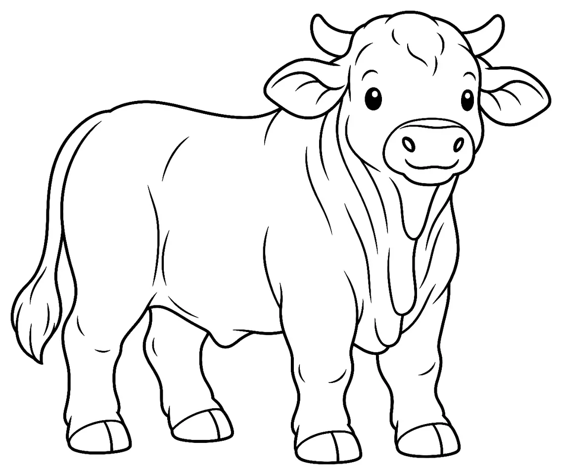 Coloriage de Droughtmaster : dessin au trait noir à colorier