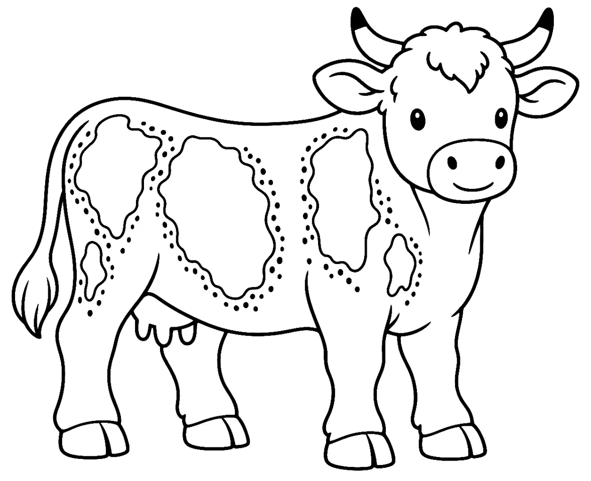 Coloriage de Ennstaler bergschecken : dessin au trait noir à colorier