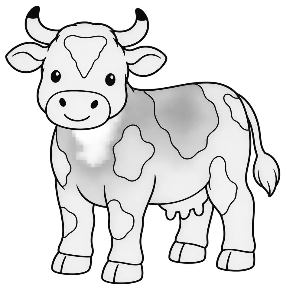 Coloriage de Ferrandaise : dessin au trait noir à colorier