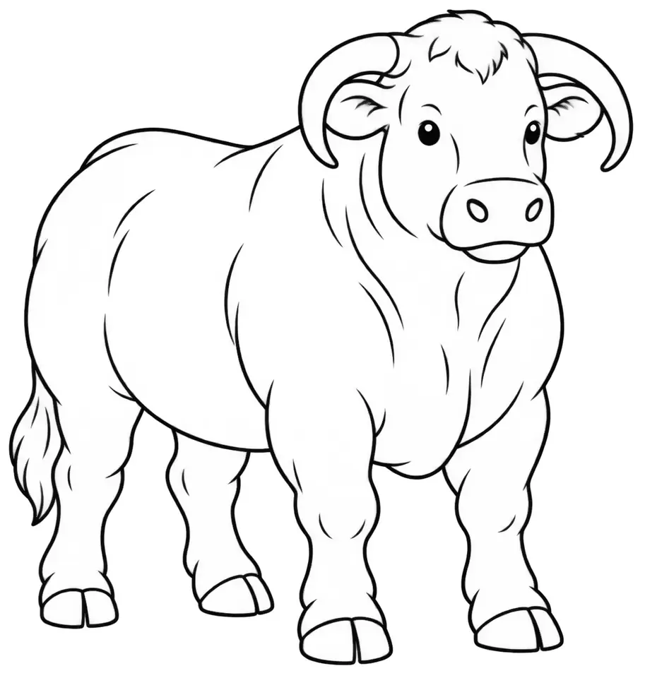 Coloriage de Garonnaise : dessin au trait noir à colorier
