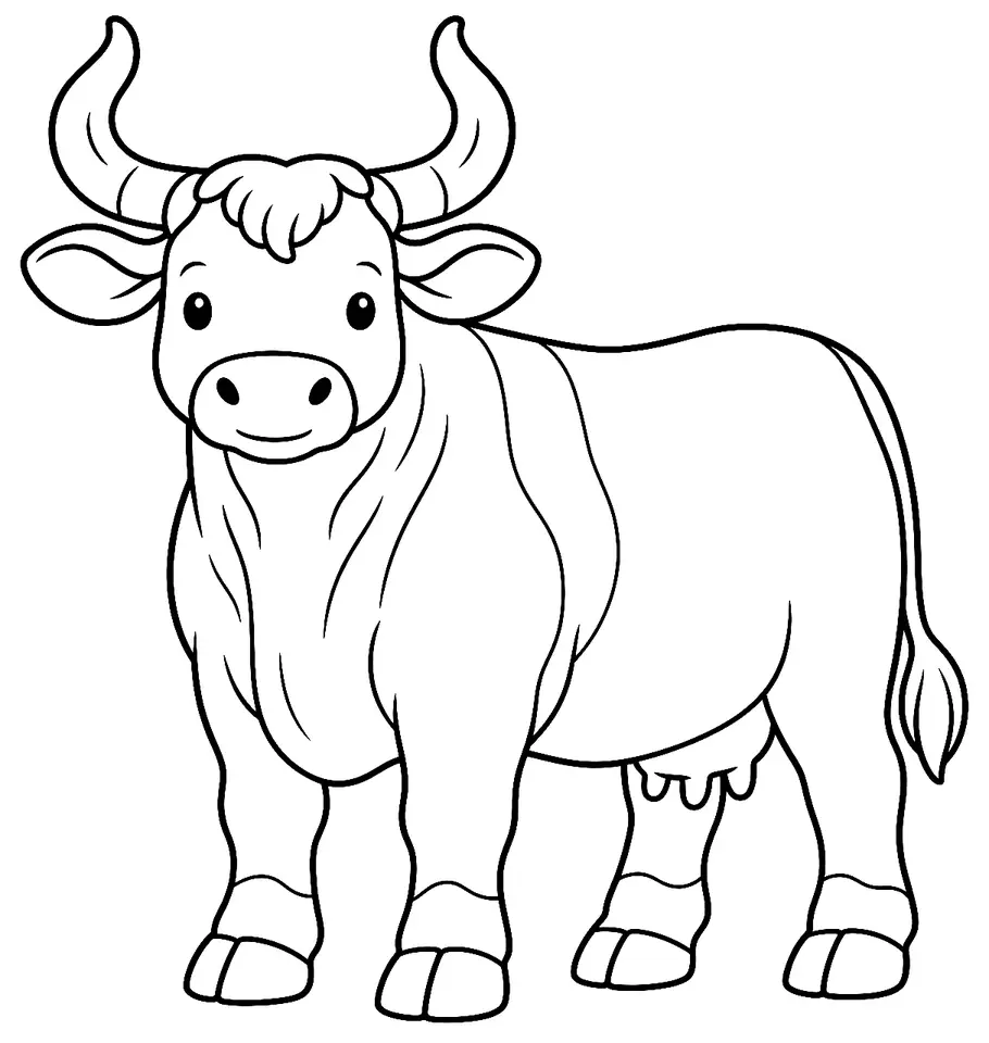 Coloriage de Gris ukrainien : dessin au trait noir à colorier