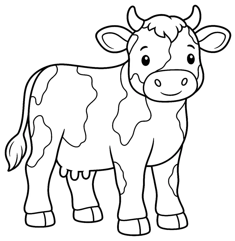 Coloriage de Guernesey : dessin au trait noir à colorier