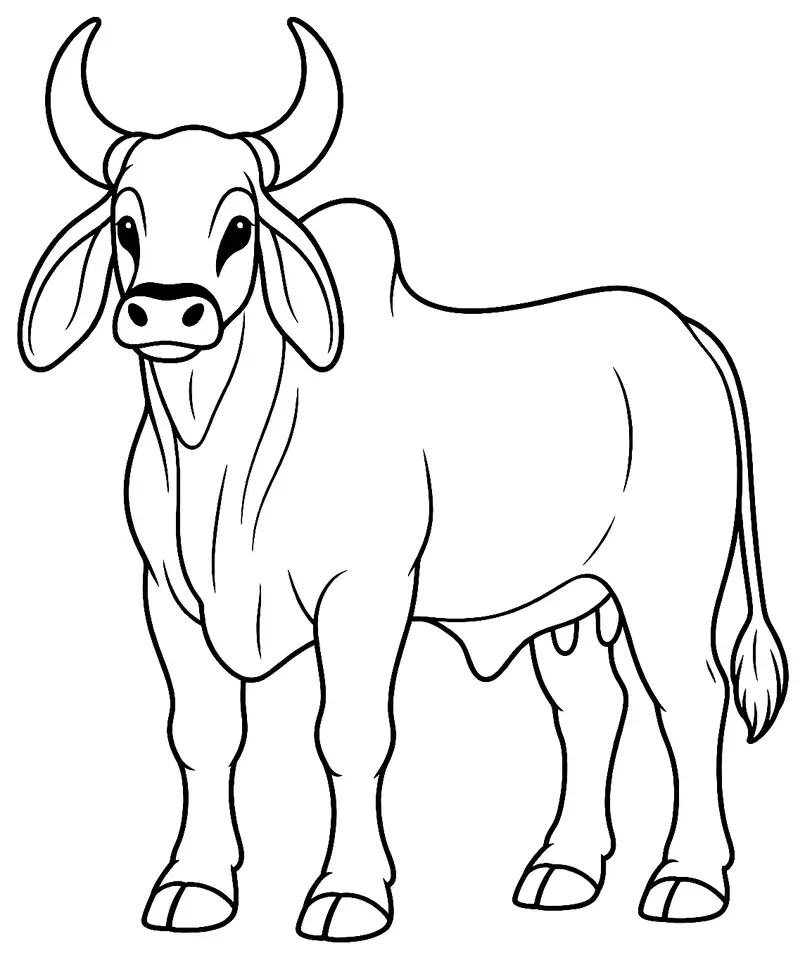 Coloriage de Guzerá : dessin au trait noir à colorier