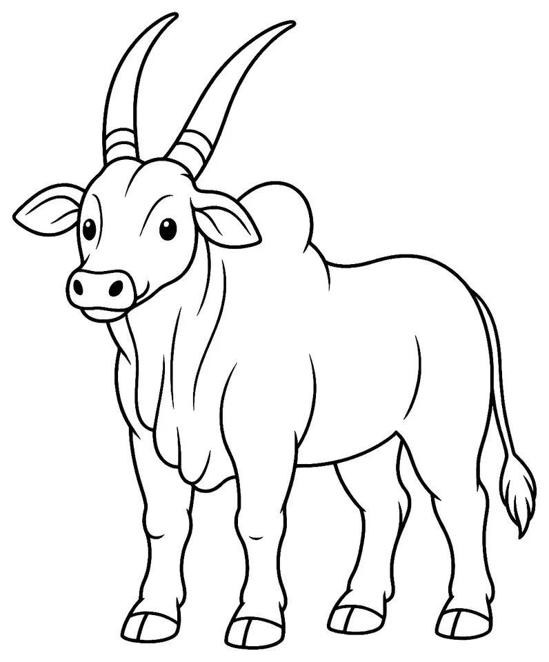 Coloriage de Hallikar : dessin au trait noir à colorier
