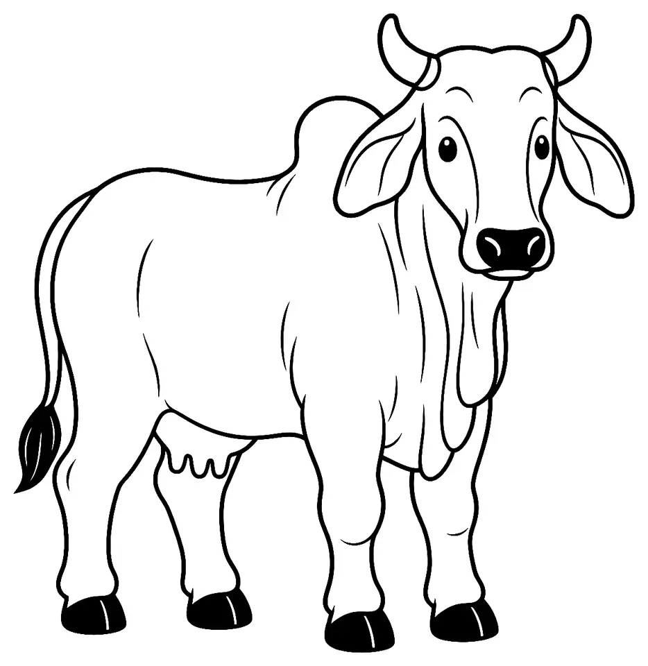 Coloriage de Hariana : dessin au trait noir à colorier