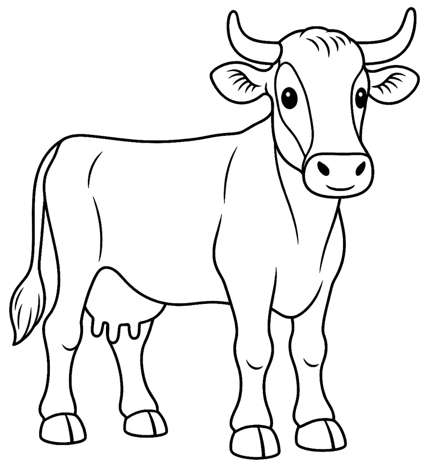 Coloriage de Harton del valle : dessin au trait noir à colorier