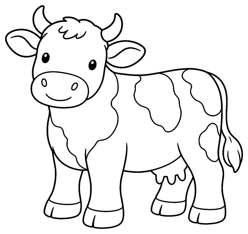 Coloriage de Hinterwälder : dessin au trait noir à colorier