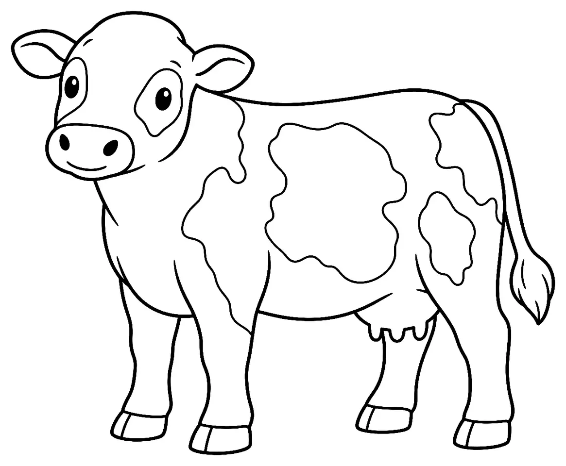 Coloriage de Itäsuomenkarja : dessin au trait noir à colorier