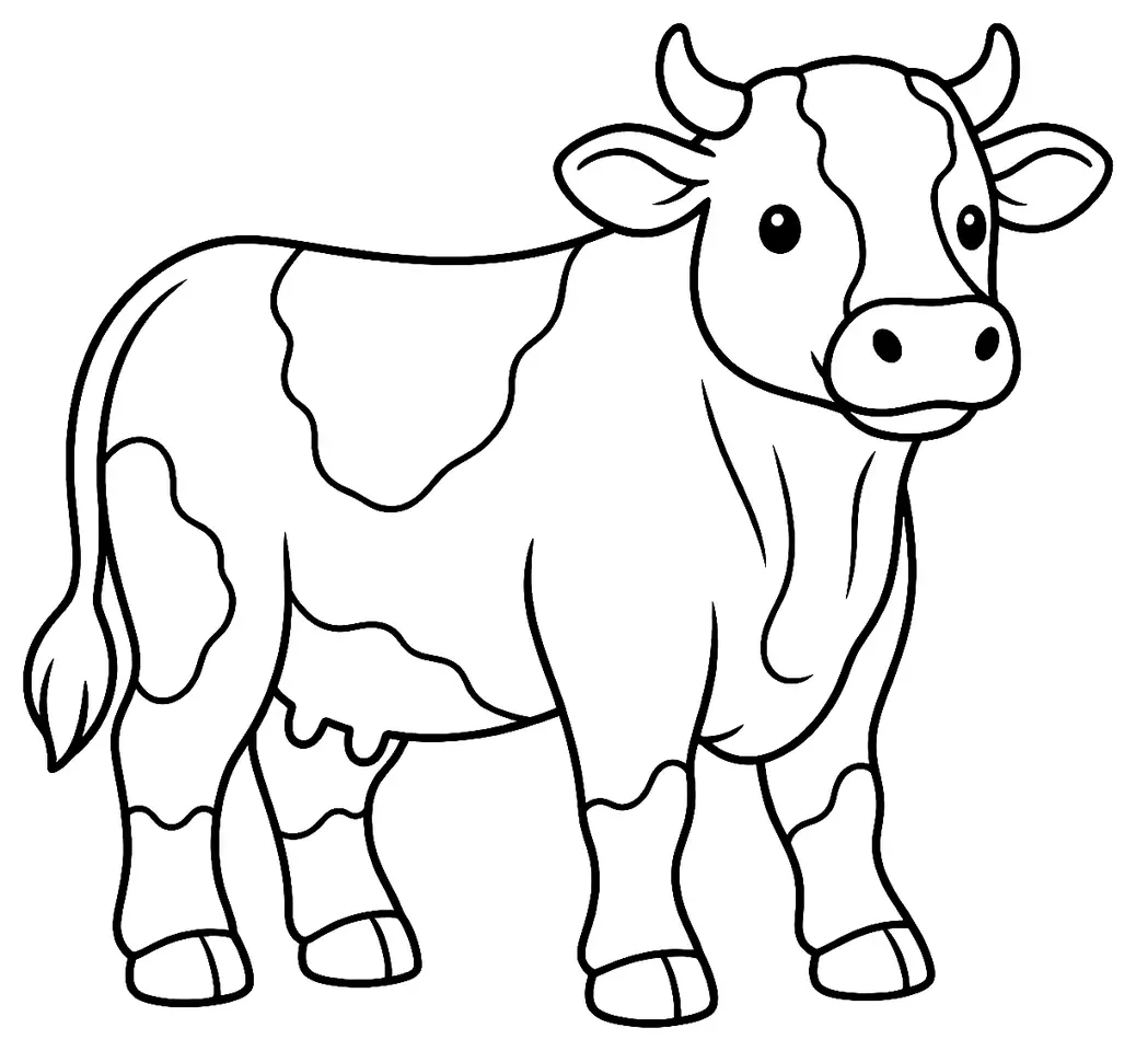 Coloriage de Kalmouk : dessin au trait noir à colorier