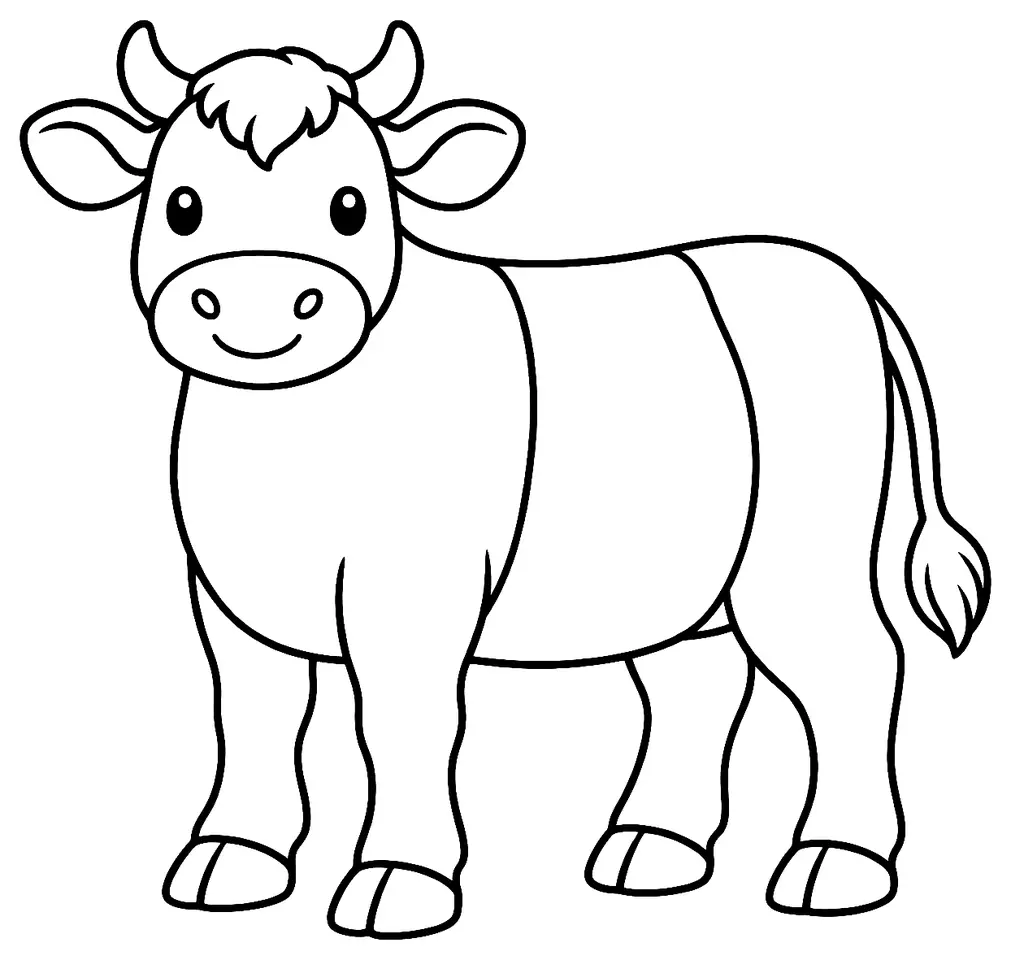 Coloriage de Lakenvelder (vache) : dessin au trait noir à colorier