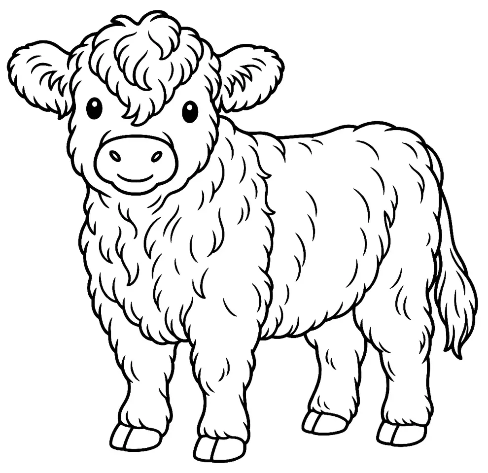 Coloriage de Luing : dessin au trait noir à colorier