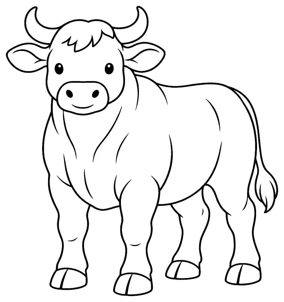 Coloriage de Mandalong : dessin au trait noir à colorier