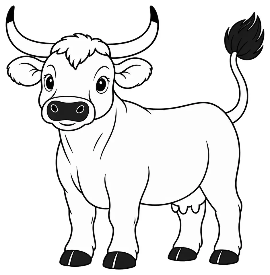 Coloriage de Maraîchine : dessin au trait noir à colorier