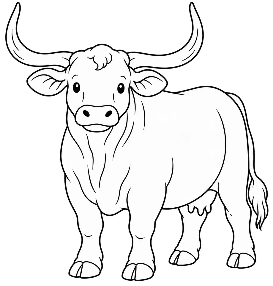 Coloriage de Maremmana : dessin au trait noir à colorier