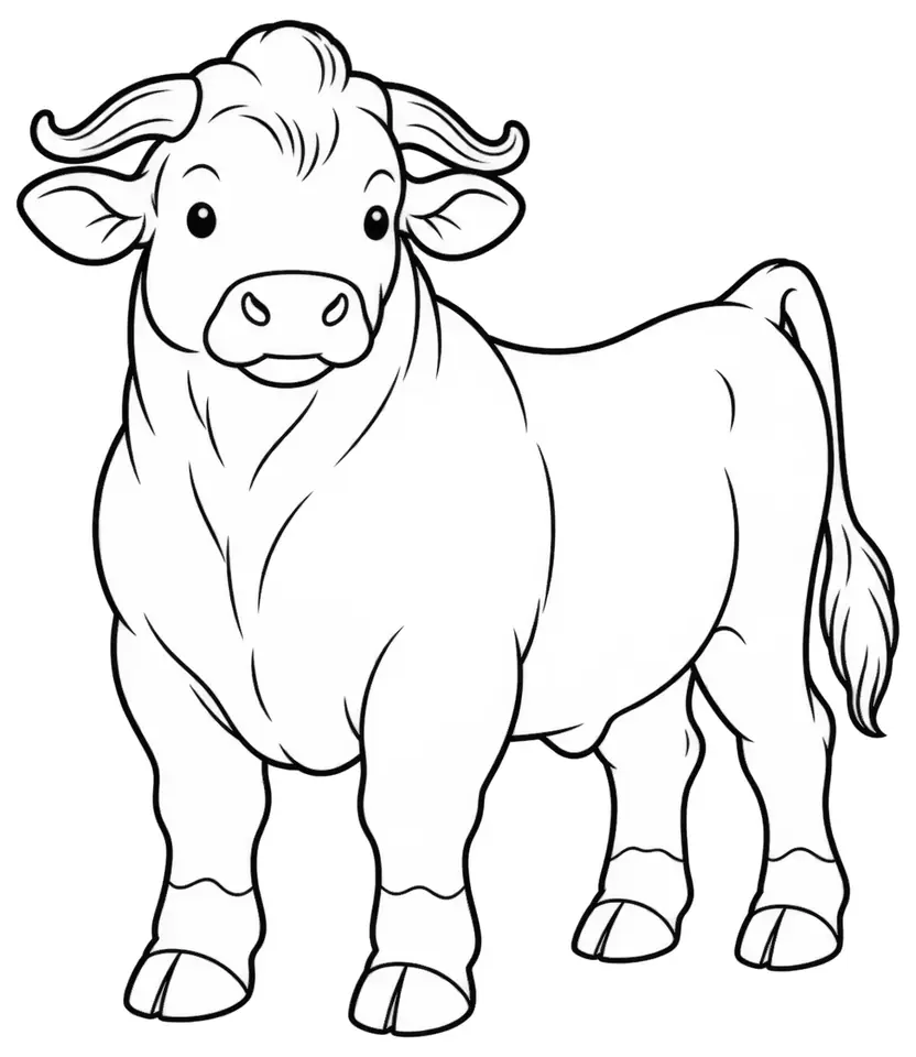 Coloriage de Mézine : dessin au trait noir à colorier