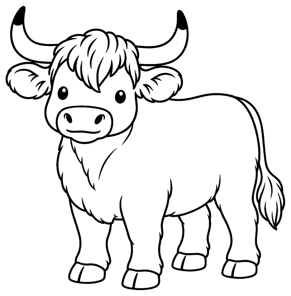 Coloriage de Mirandesa : dessin au trait noir à colorier