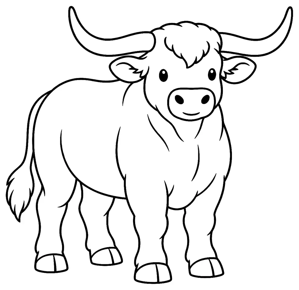 Coloriage de Morucha : dessin au trait noir à colorier