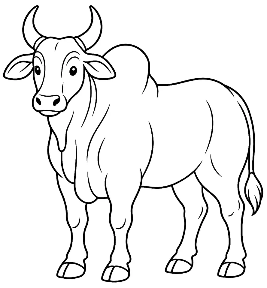 Coloriage de Nagori : dessin au trait noir à colorier
