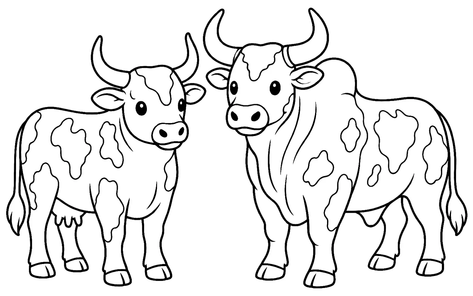 Coloriage de Nguni : dessin au trait noir à colorier