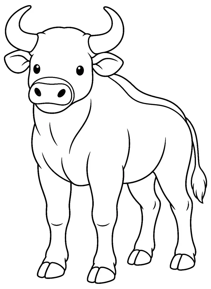 Coloriage de Pajuna : dessin au trait noir à colorier