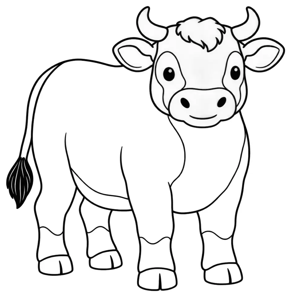 Coloriage de Parthenaise : dessin au trait noir à colorier