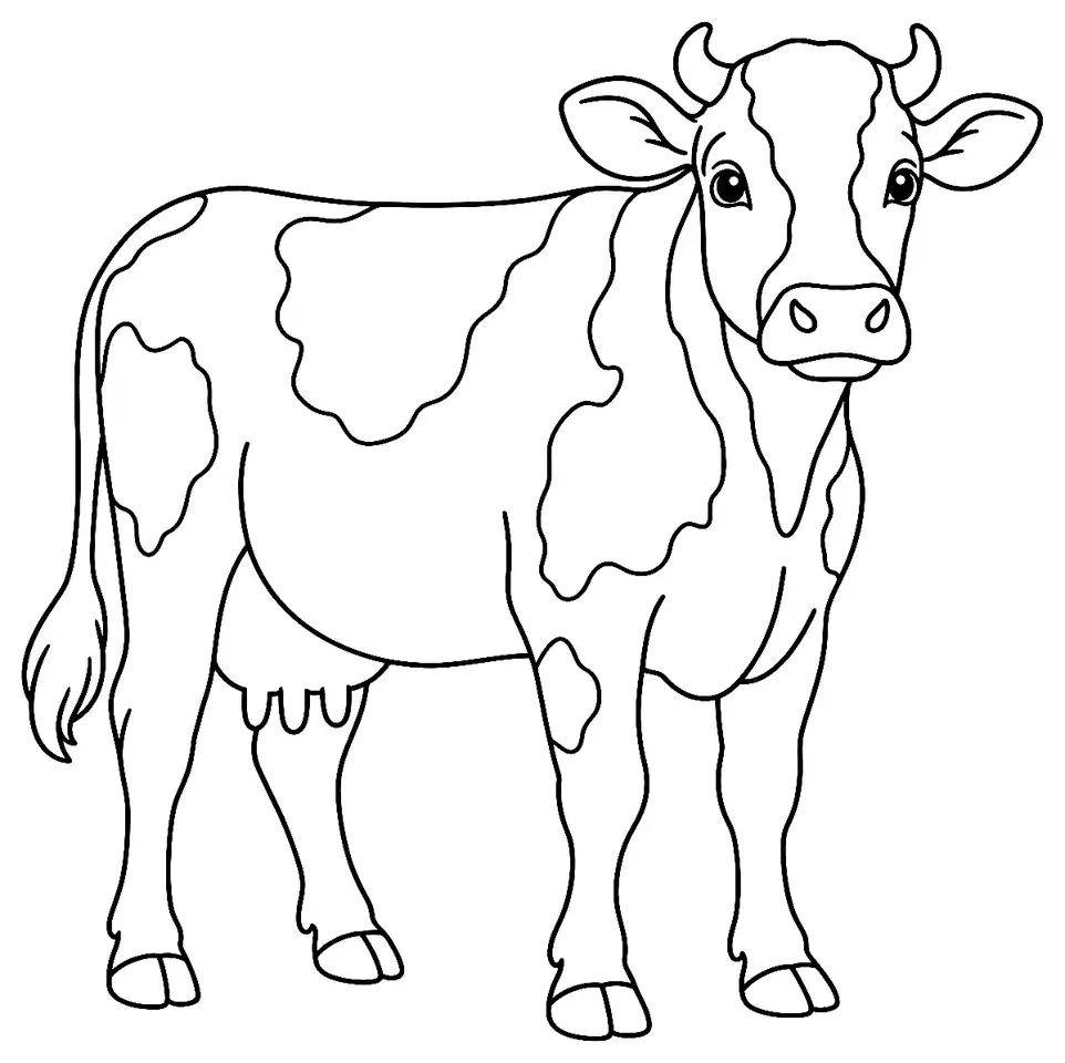 Coloriage de Pie noire du Danemark : dessin au trait noir à colorier