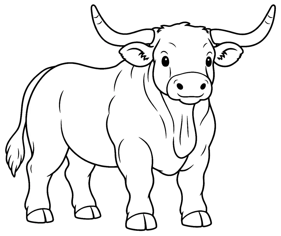 Coloriage de Pirenaica : dessin au trait noir à colorier