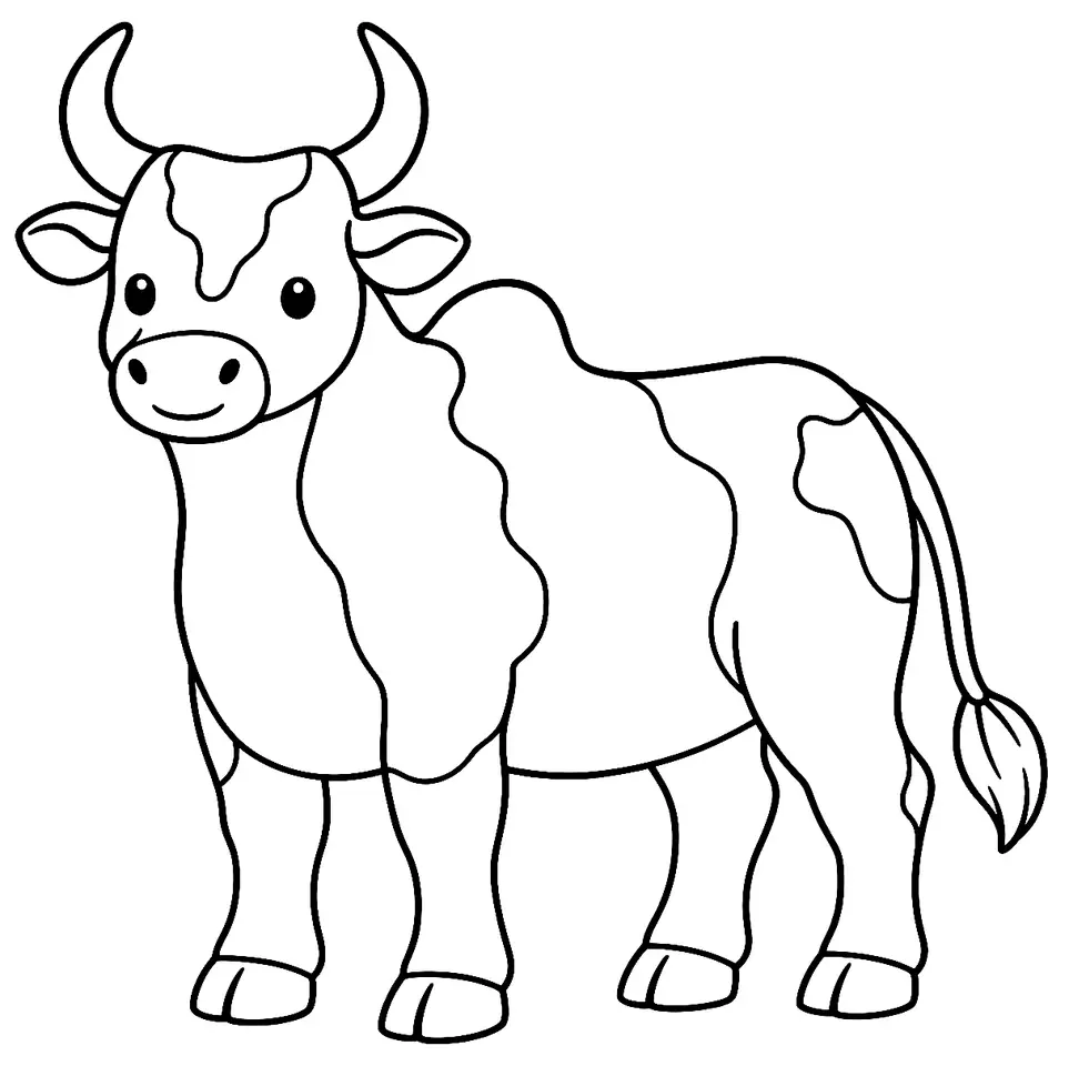 Coloriage de Ponwar : dessin au trait noir à colorier
