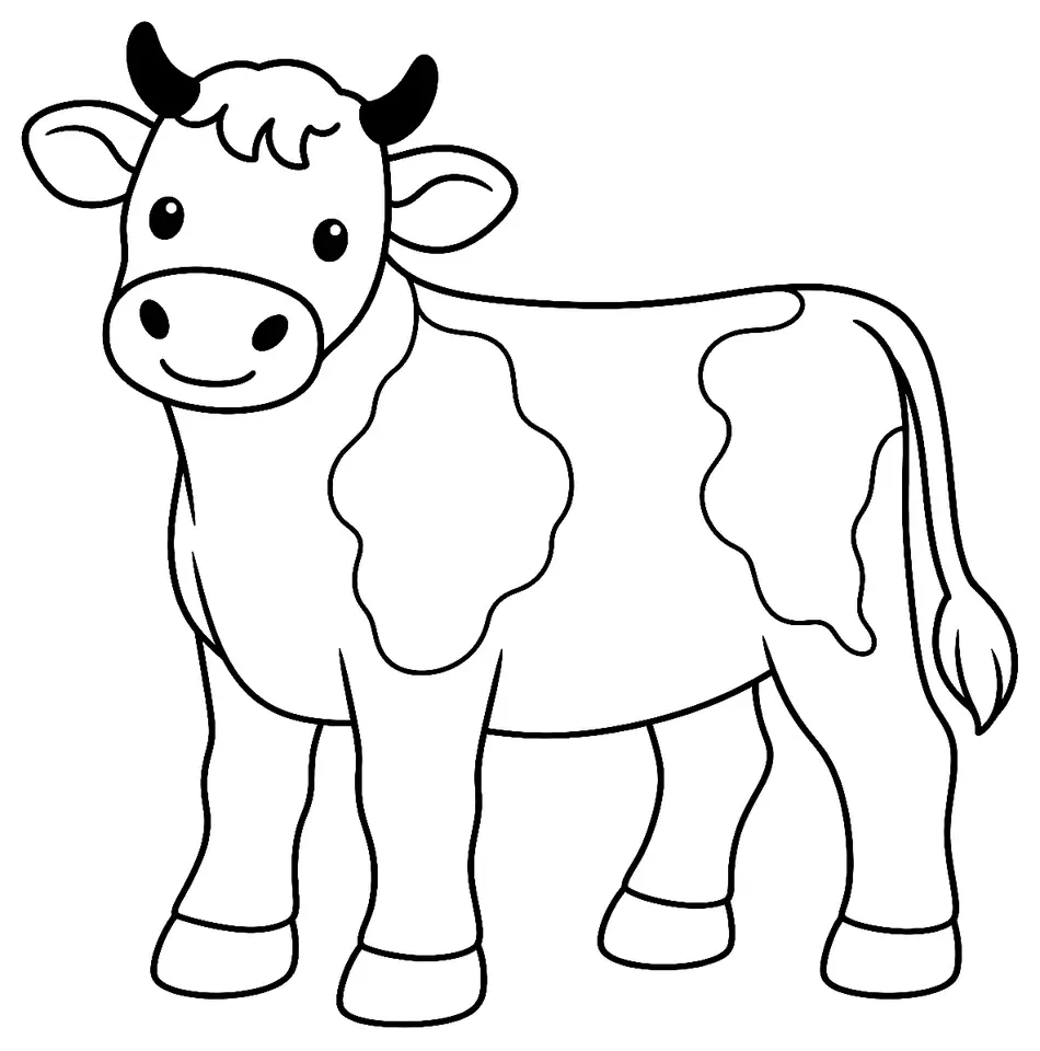 Coloriage de Pustertaler : dessin au trait noir à colorier