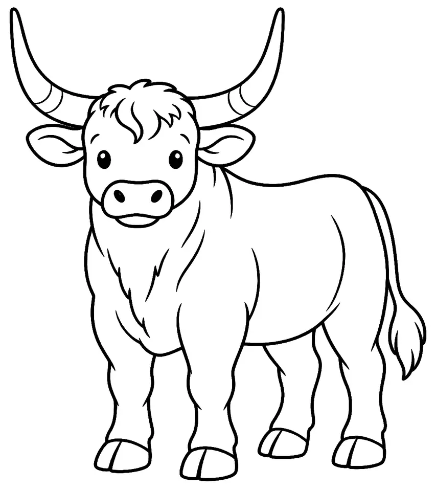 Coloriage de Rameau podolique : dessin au trait noir à colorier