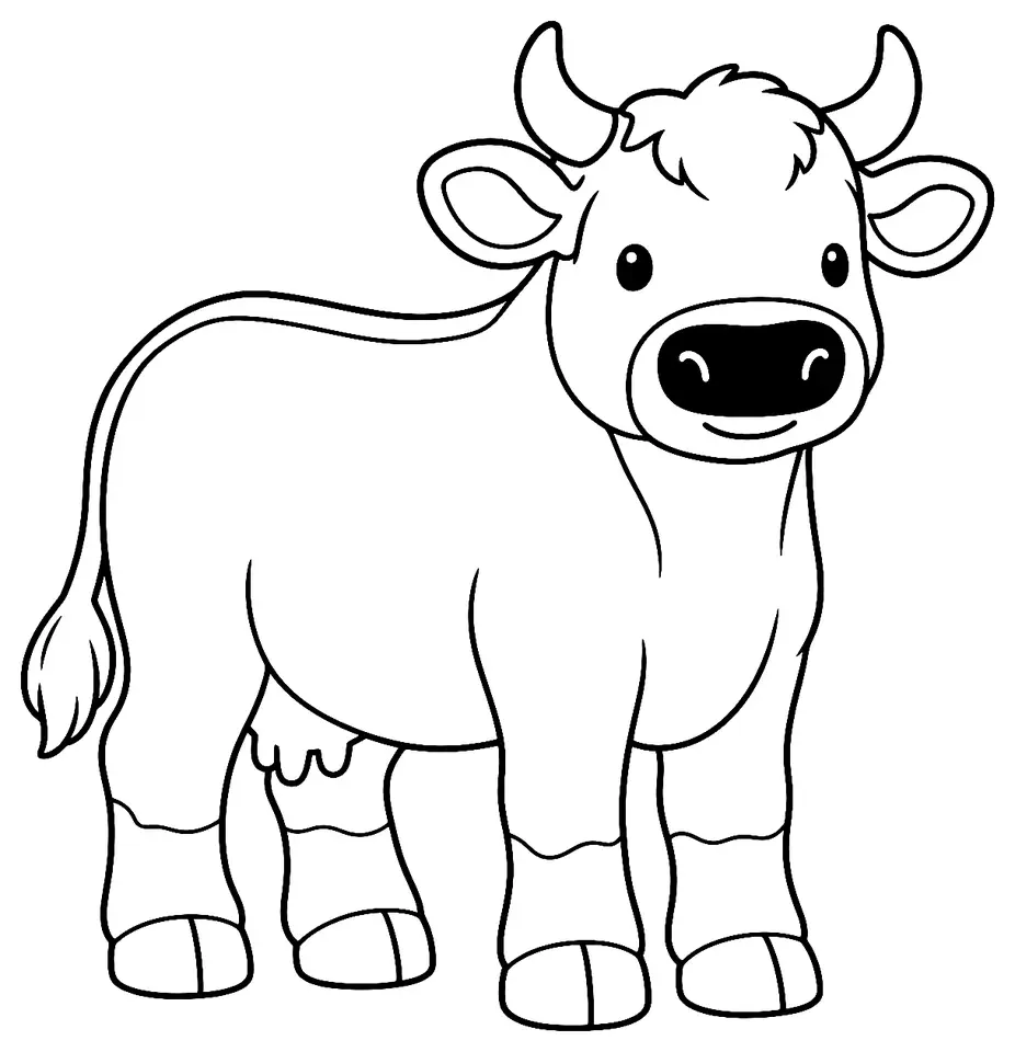 Coloriage de Rendena : dessin au trait noir à colorier