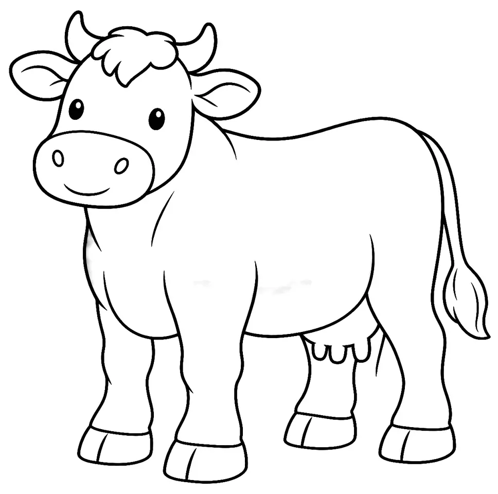 Coloriage de Rouge danoise : dessin au trait noir à colorier