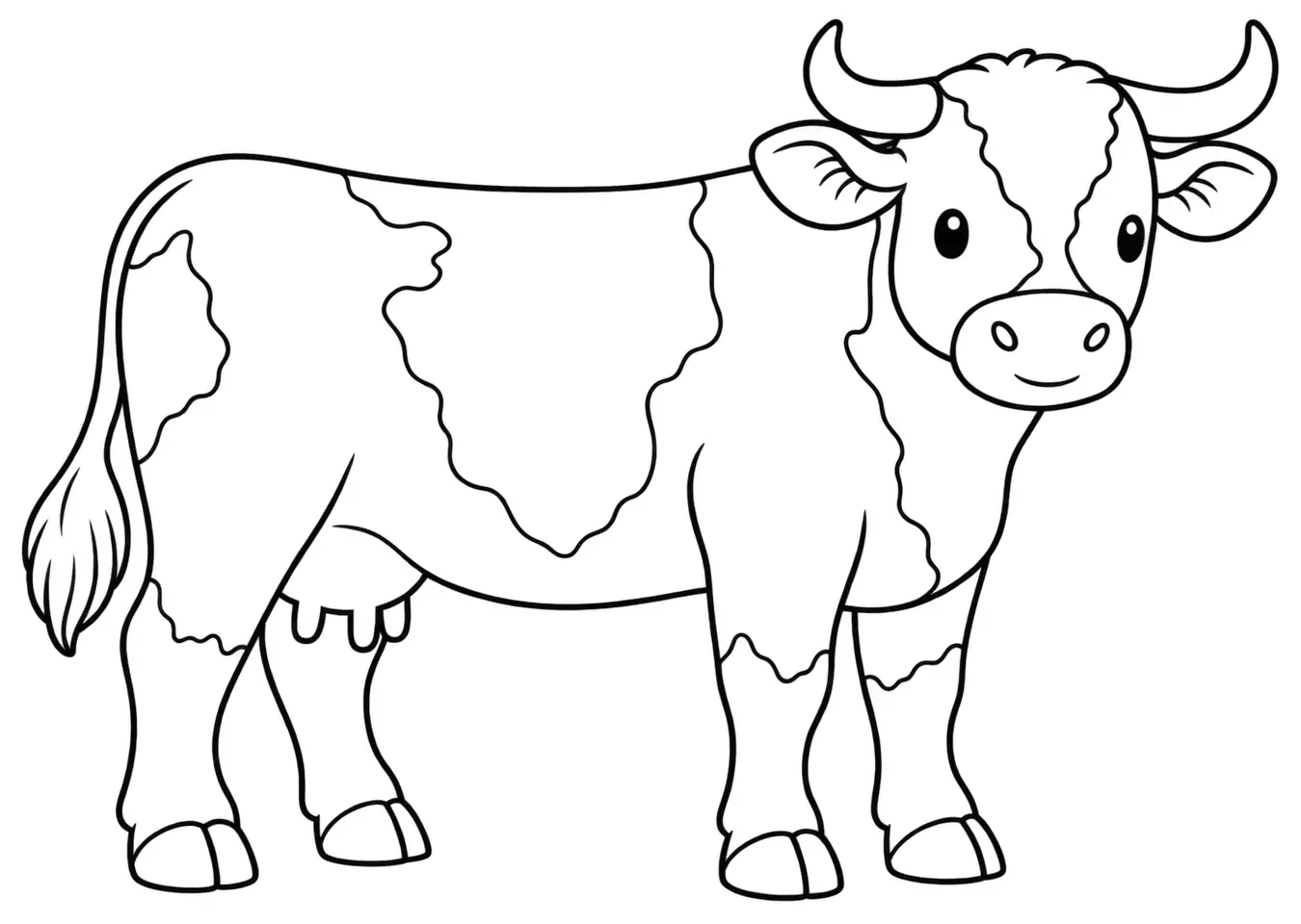 Coloriage de Rouge des prés : dessin au trait noir à colorier