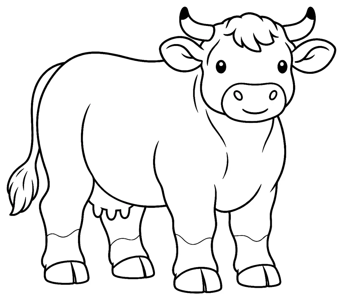 Coloriage de Rubia galega : dessin au trait noir à colorier