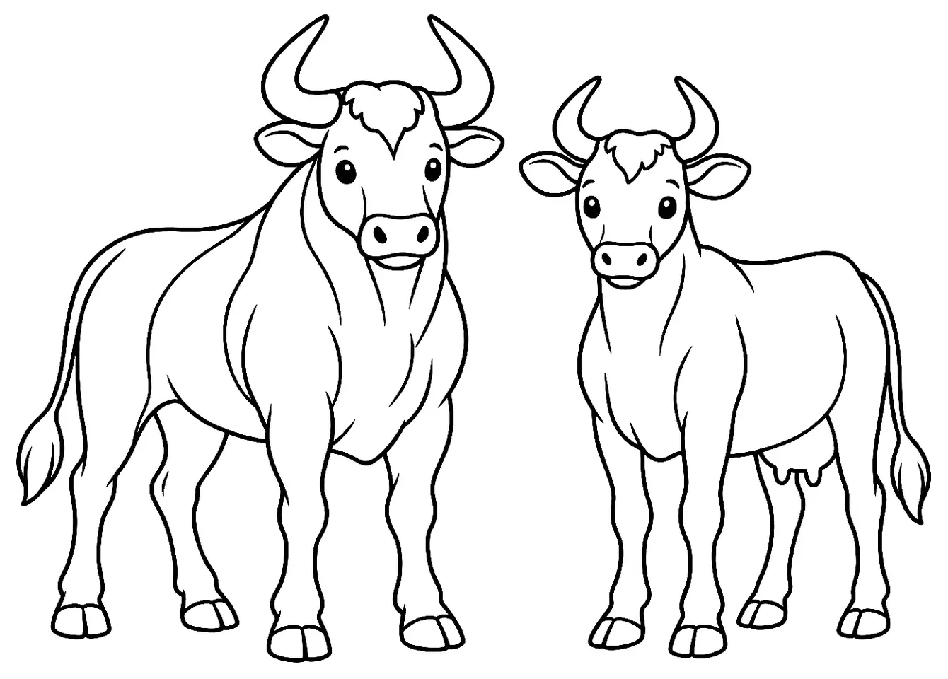 Coloriage de Taurus : dessin au trait noir à colorier