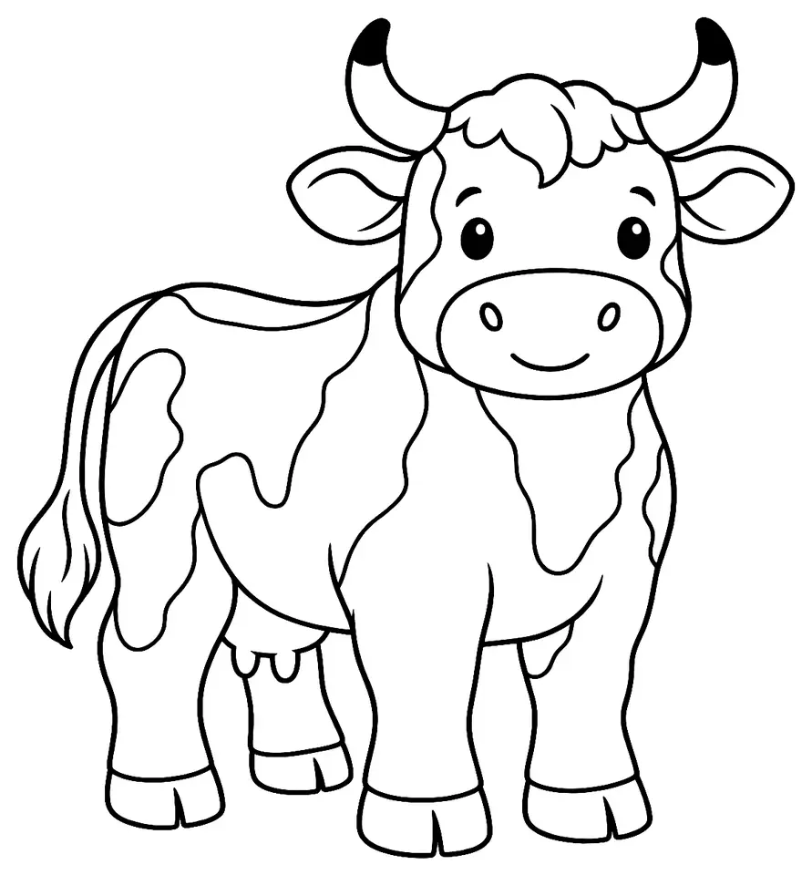 Coloriage de Terreña : dessin au trait noir à colorier