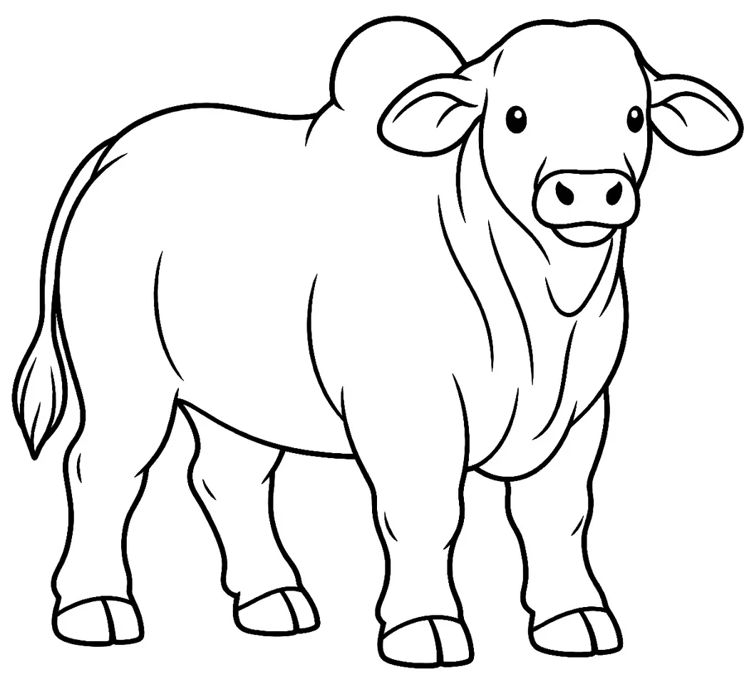 Coloriage de Touli : dessin au trait noir à colorier