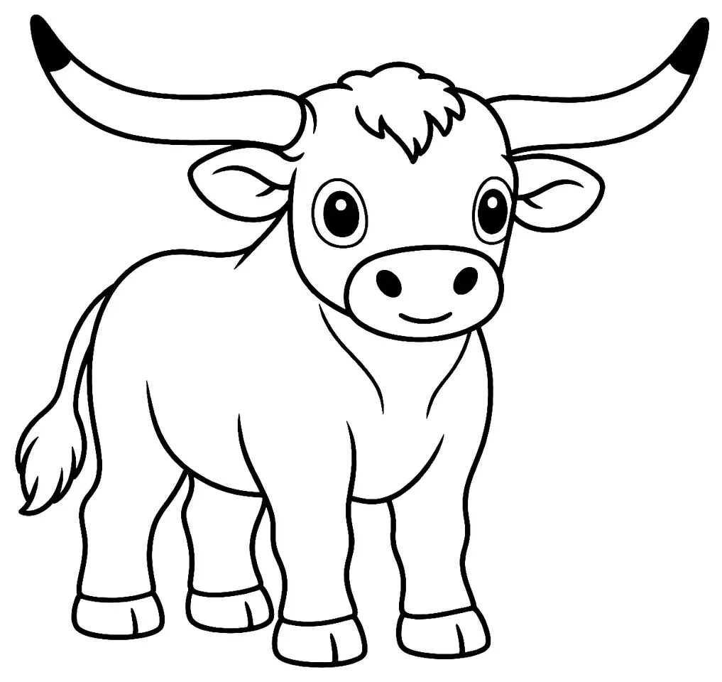 Coloriage de Tudanca : dessin au trait noir à colorier
