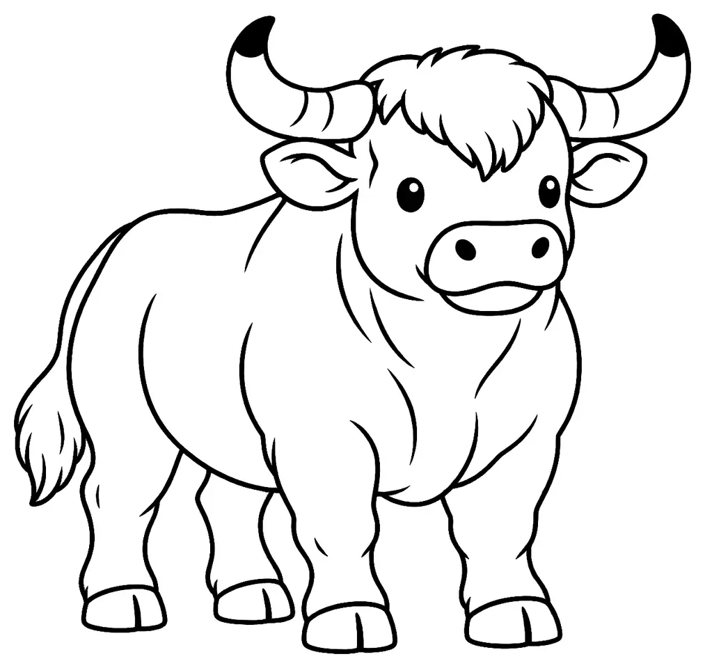 Coloriage de Vache d’Hérens : dessin au trait noir à colorier