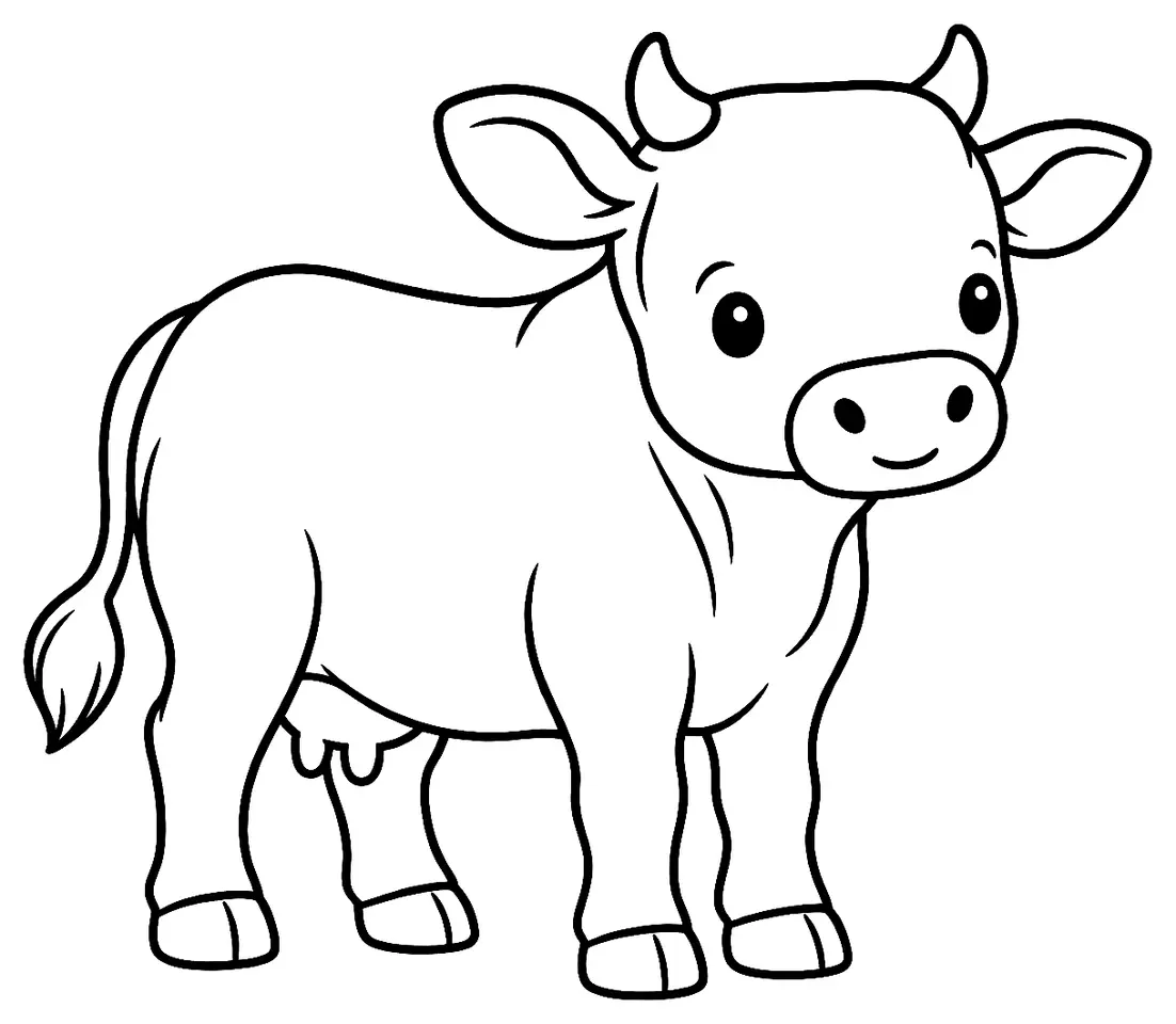 Coloriage de Vechur : dessin au trait noir à colorier