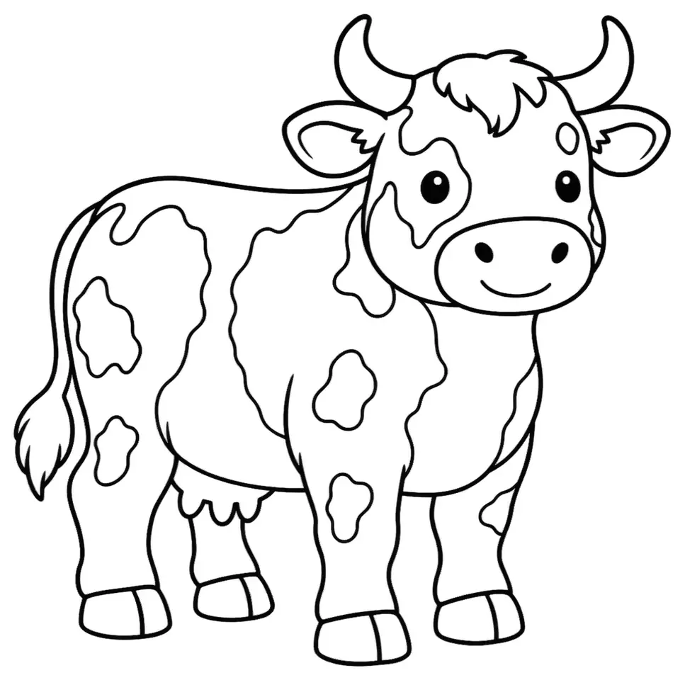 Coloriage de Vosgienne : dessin au trait noir à colorier