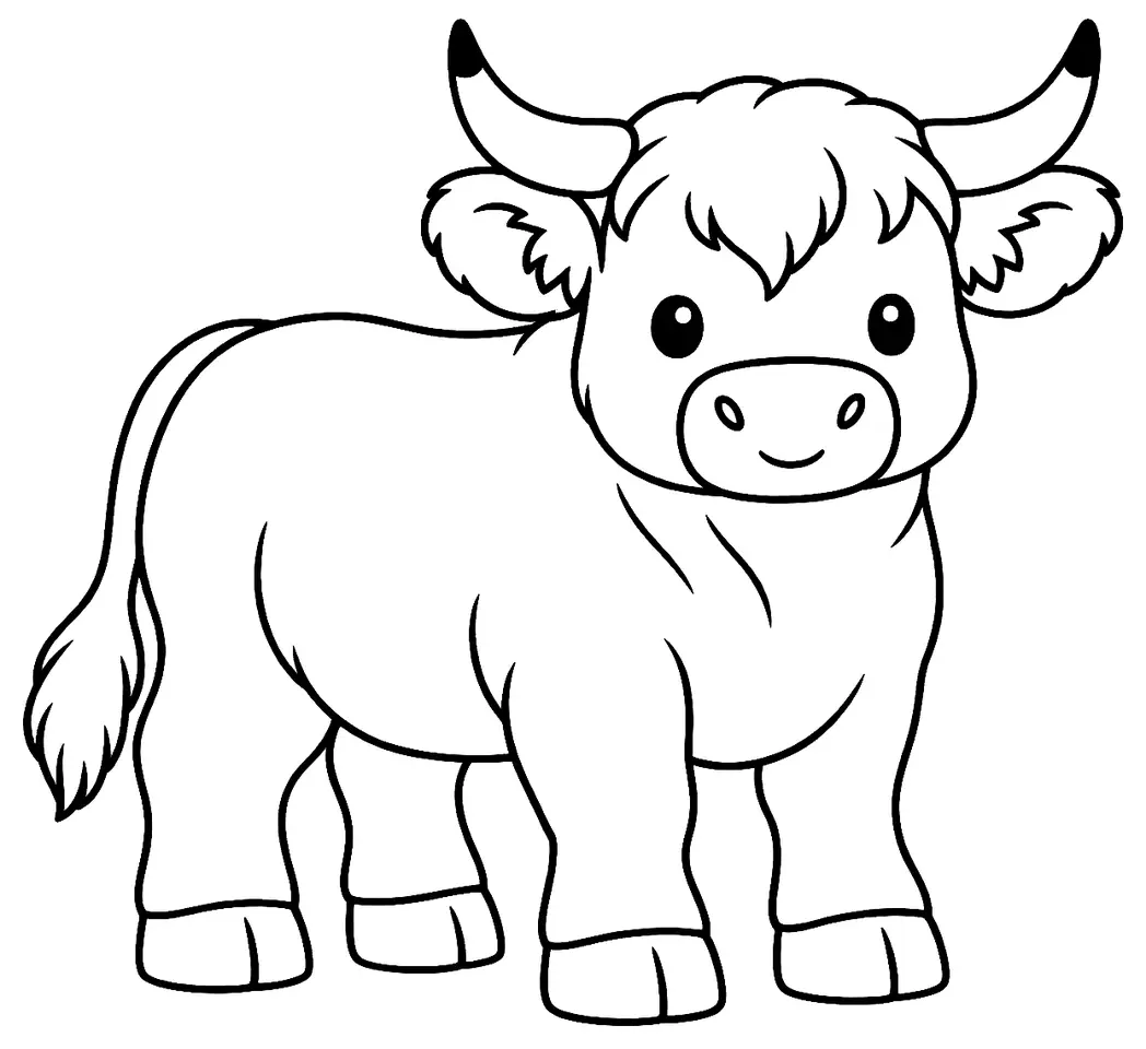 Coloriage de Welsh black : dessin au trait noir à colorier